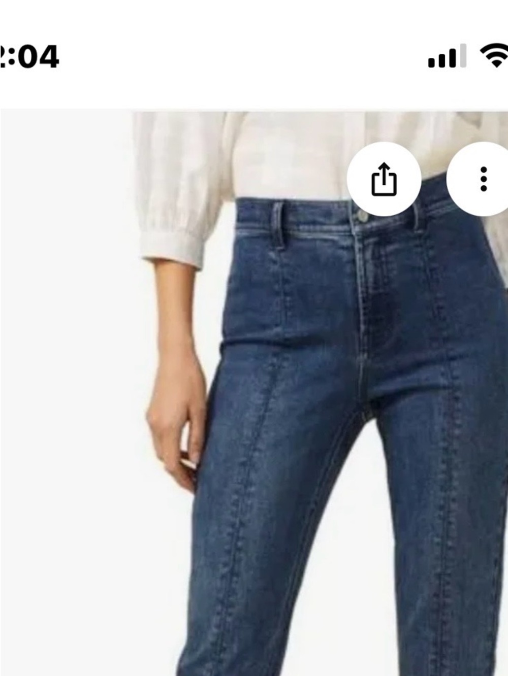 J. McLaughlin Rainey Straight Leg, Front Split Seam Jeans